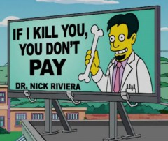 Dr. Nick Riviera billboard (The Simpsons)